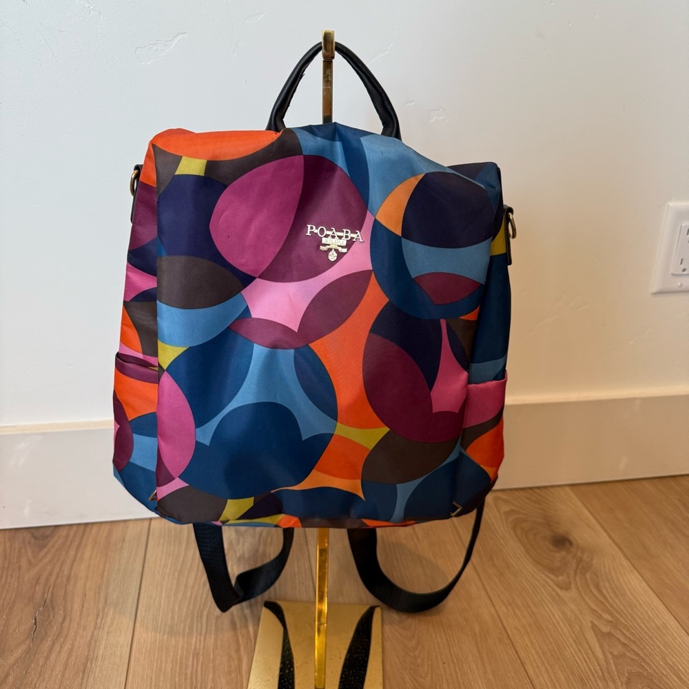 Proaba Colorful Polka Dot Backpack Purse Hand Bag Anti Theft Travel